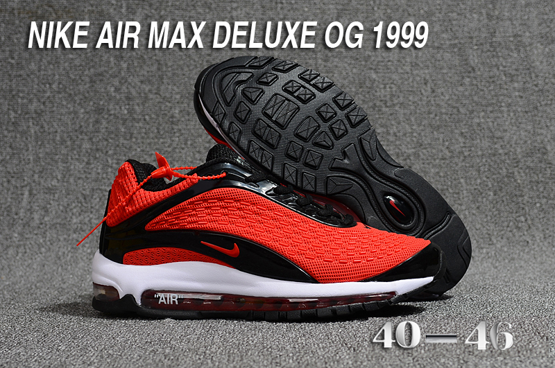 Nike Air Max Deluxe OG 1999 Red Black White Shoes - Click Image to Close